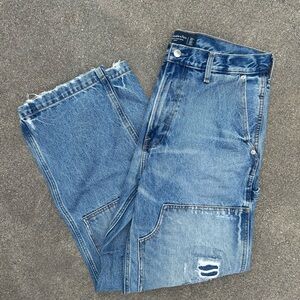 Abercrombie Men's Blue Distressed Jeans